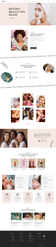 美容院网站模板，白色精美美容护理网页设计