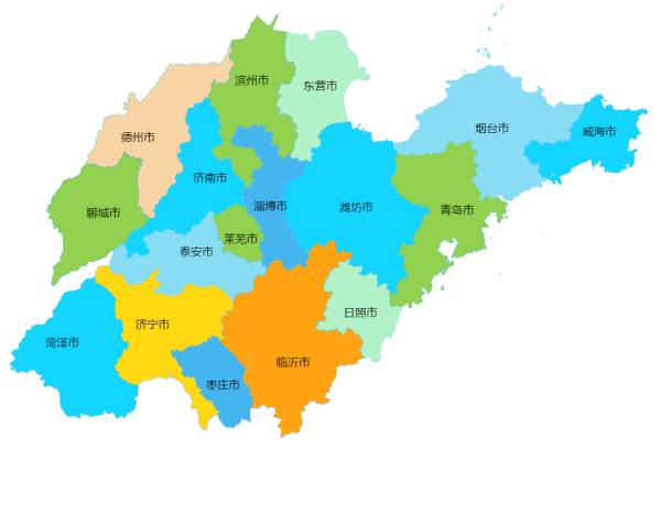 Echarts数据管理图表山东省地图