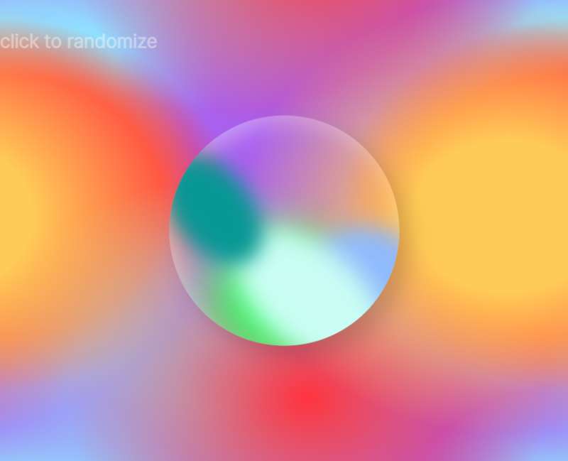 水晶球特效素材，html彩色玻璃球特效