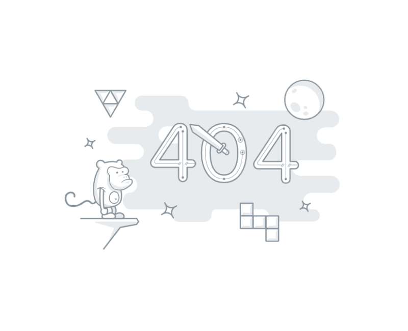 404页面html源码，动画插图404页面设计