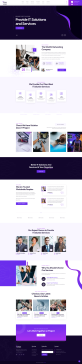html5企业自适应网站源码，紫色现代企业门户网站模板