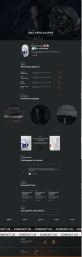 作品集网页设计模板，黑色炫酷作品展示网站模板