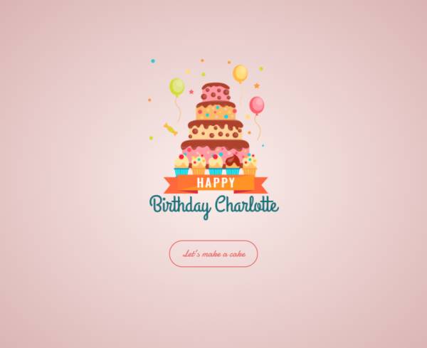 生日快乐网页代码html，大气的生日蛋糕网页模板素材