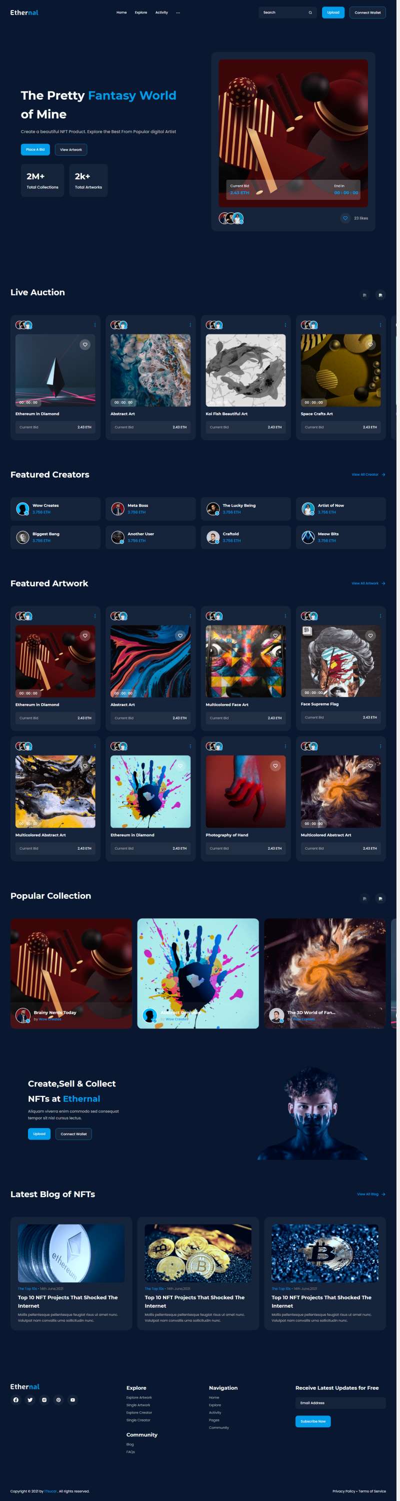 数字艺术品交易平台源码，数字艺术品网页模板下载