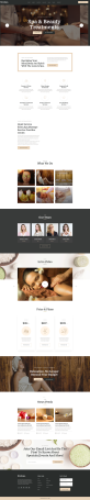 美容院网站模板，spa美容院网页设计