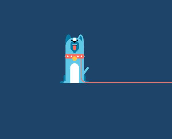 卡通小狗动画素材图片，HTML小狗动画特效
