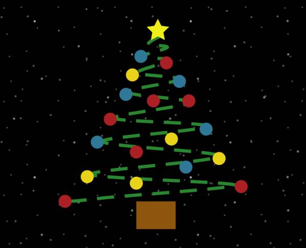 html圣诞节圣诞树代码，css圣诞树代码旋转