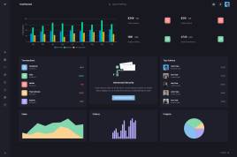后台系统管理网页设计模板，响应式bootstrap5黑色后台模板