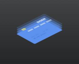 银行卡动态特效模板下载，简单的3d动画素材下载