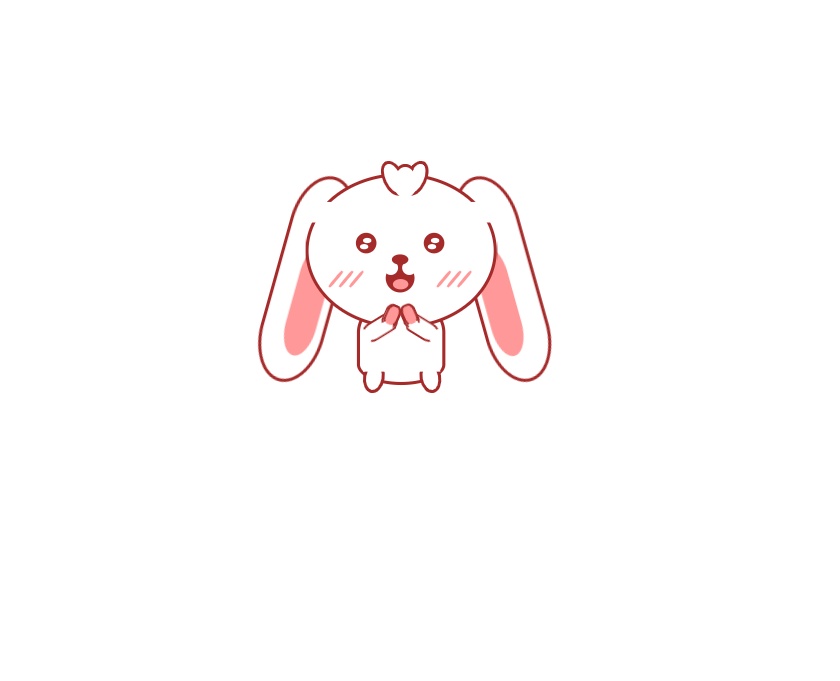 兔子卡通圖片素材，卡通動物動畫特效素材