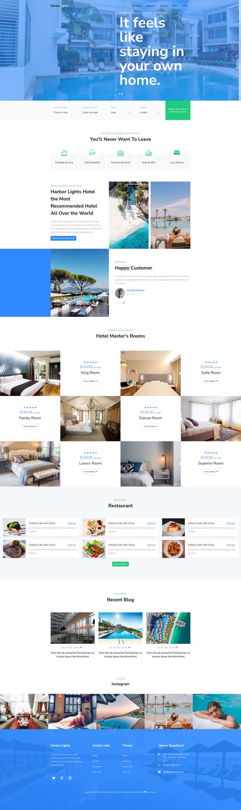 度假酒店网站设计，html酒店网页制作代码