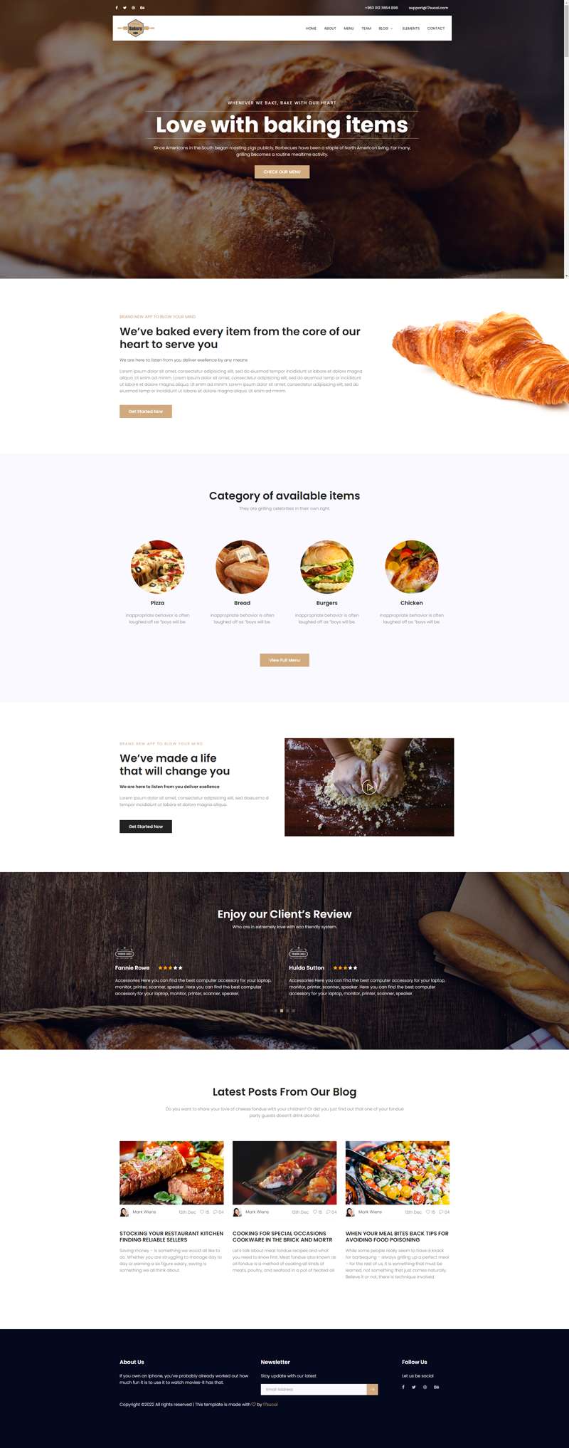 烘焙网页设计代码，面包店网站设计