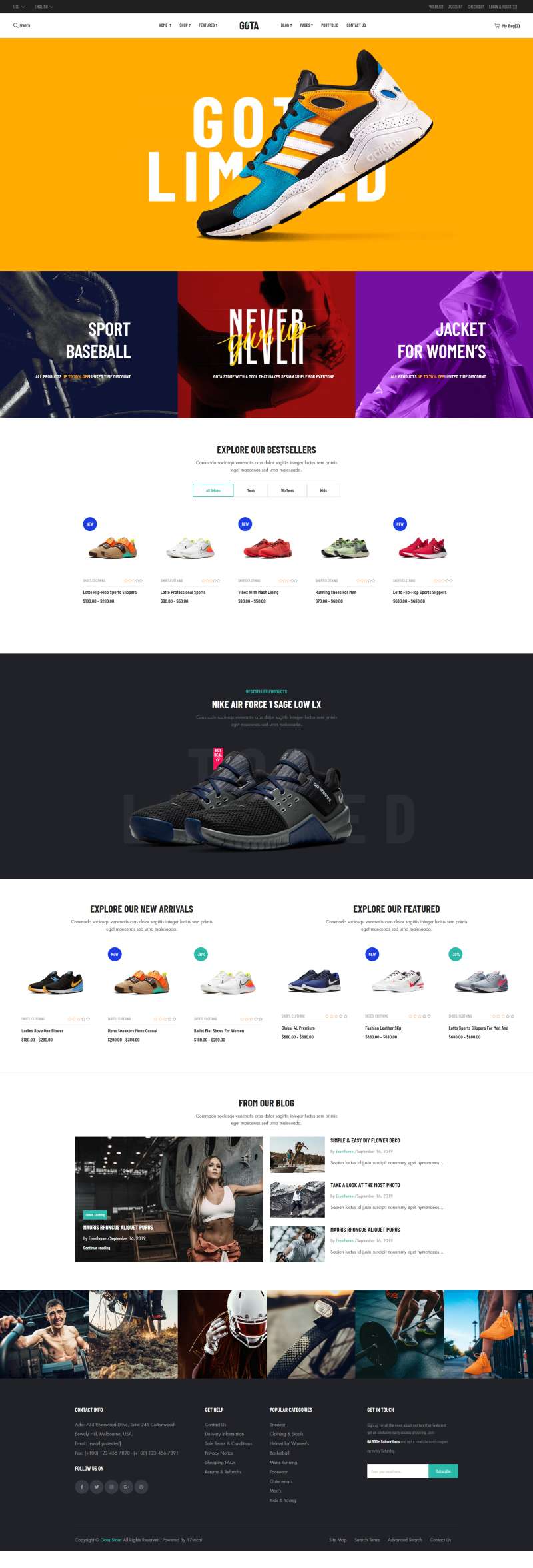 运动鞋网页设计html代码，鞋类网站模板设计