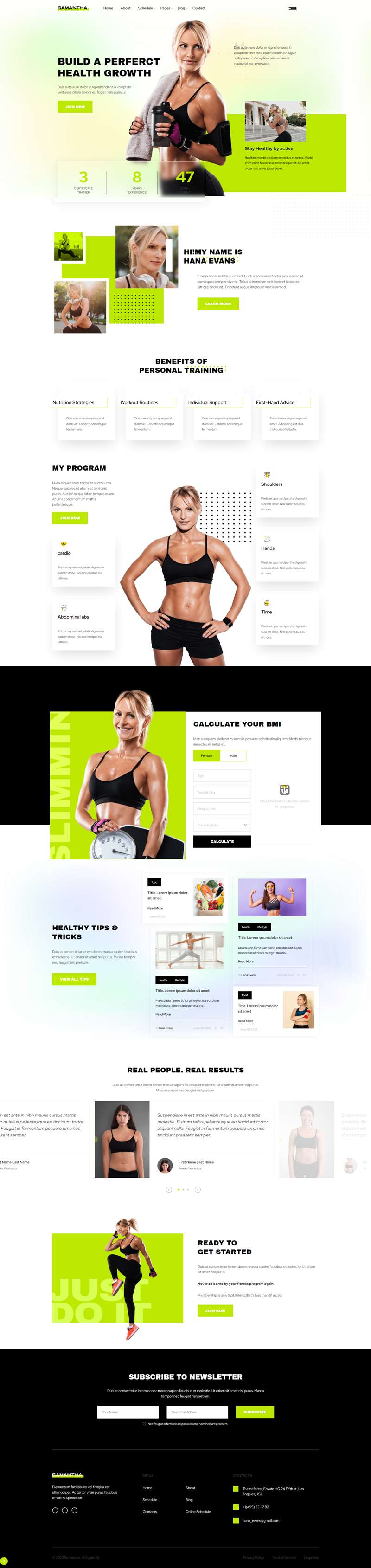 健身网站设计模板，运动类网页设计