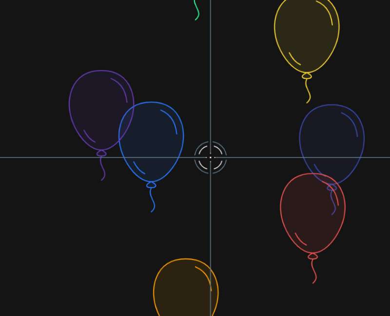 气球卡通素材，射击气球网页动画素材下载