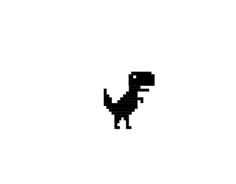 css像素代码，卡通小恐龙像素图素材