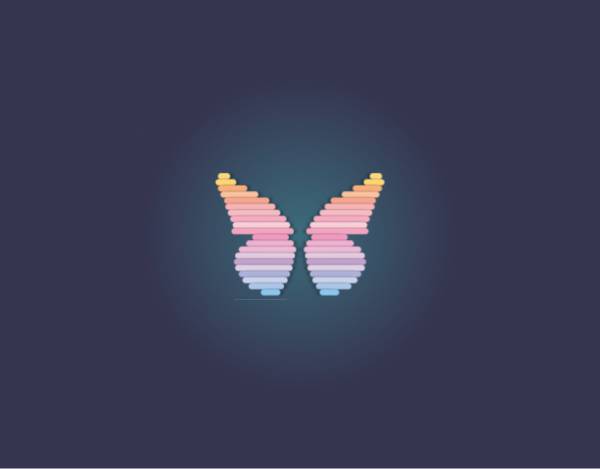 线条蝴蝶动画制作，HTML5动画效果模板