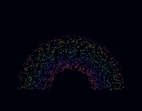 动态粒子特效素材，彩虹创意设计模板