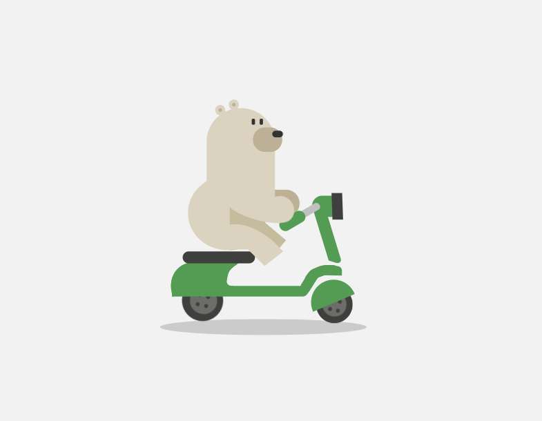 网页css样式代码，卡通小熊骑车动图