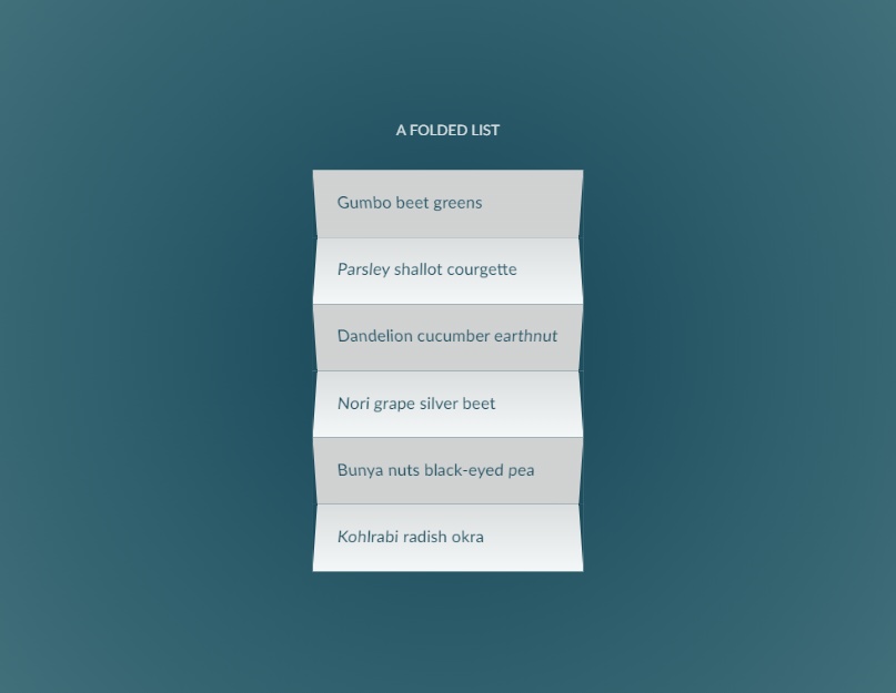 列表樣式css，簡單折疊列表ui設計