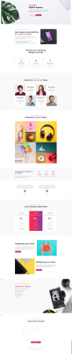 创意设计营销服务公司单页面网站模板