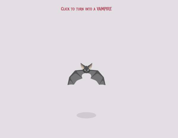 css3网页动画，吸血蝙蝠动画效果图素材