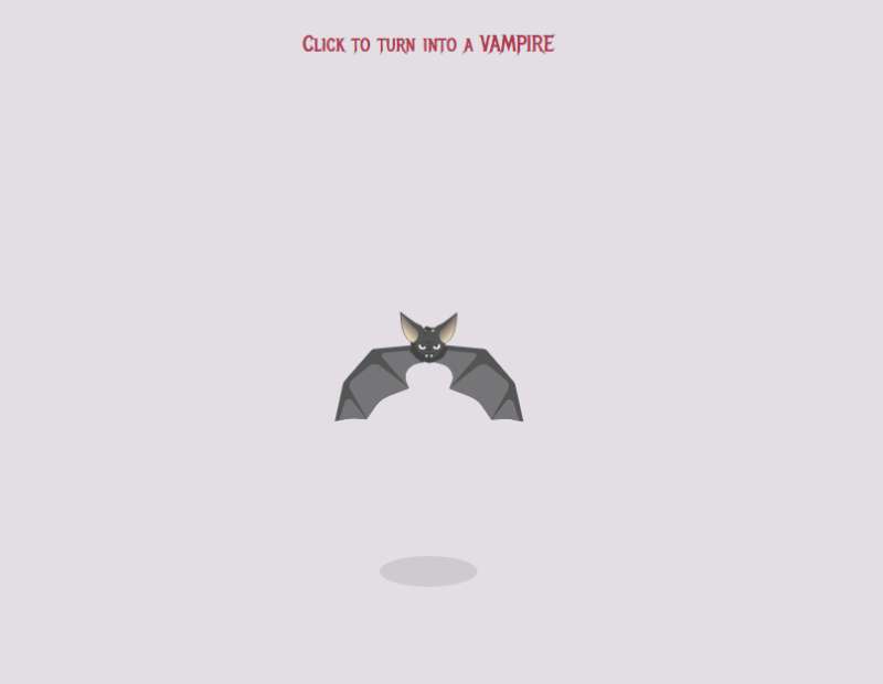 css3网页动画，吸血蝙蝠动画效果图素材