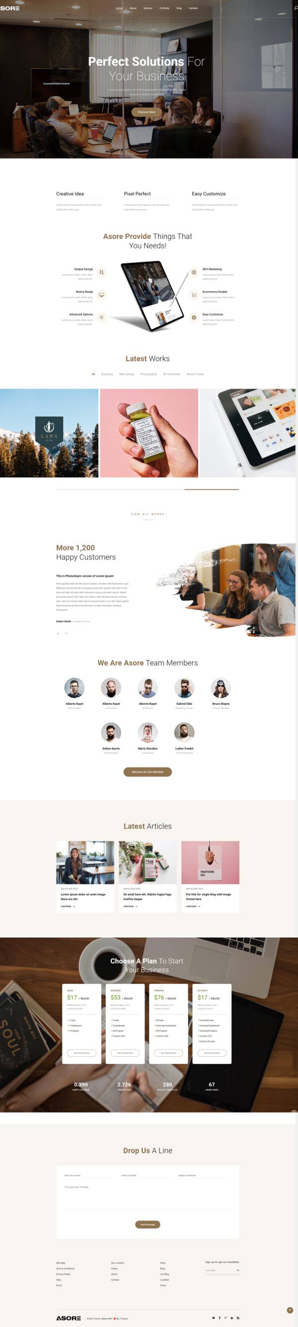 商务网站网页设计，现代化企业网站模板