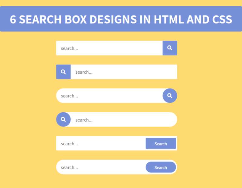 搜索框html5代码，网页搜索框设计模板