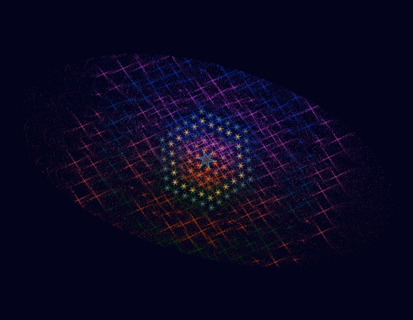 css旋轉動畫效果，星辰閃耀動畫效果圖