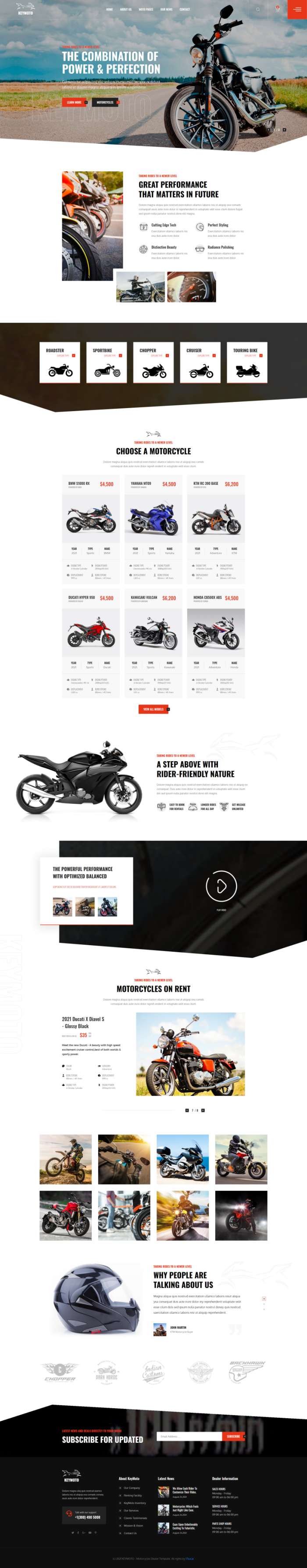 摩托车网页设计，摩托机车网网站必备