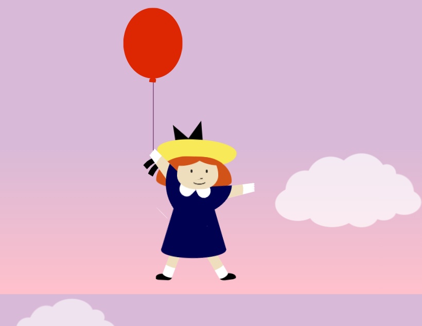 html5動畫特效代碼，女孩悬空漂浮特效下载