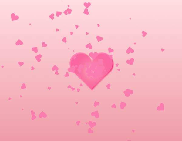 粉色爱心代码，爱心动画特效素材
