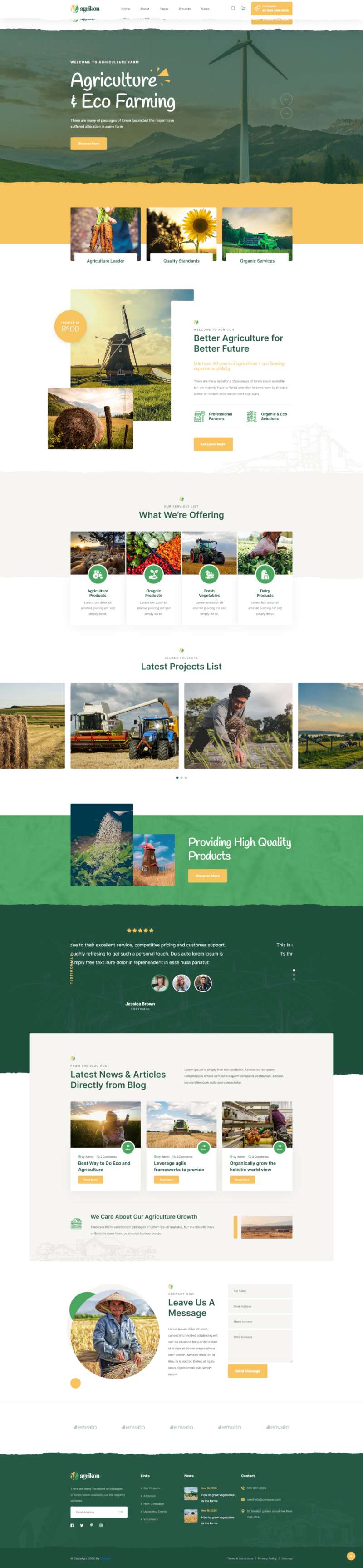 农业网页制作代码，农场网站设计模板