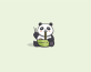 网页动画html5，卡通熊猫吃面动态图素材