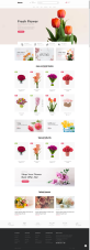 花店商城html源码，简约的鲜花店网页模板