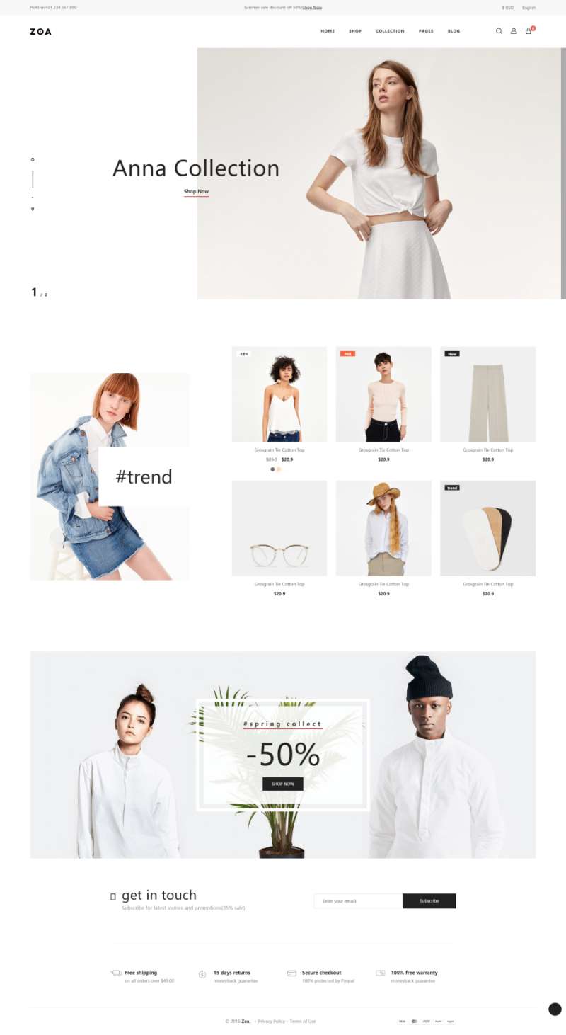 电商网站html代码，简洁的电子购物平台页面设计
