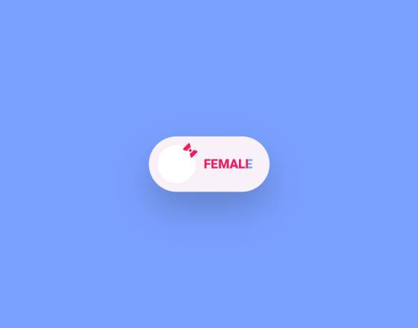 html男女性别选择按钮，按钮动画效果素材