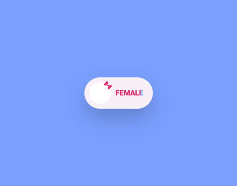 html男女性別選擇按鈕，按鈕動畫效果素材