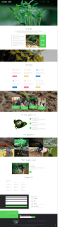 綠色環保網頁設計代碼，生態保護網頁設計單頁模板