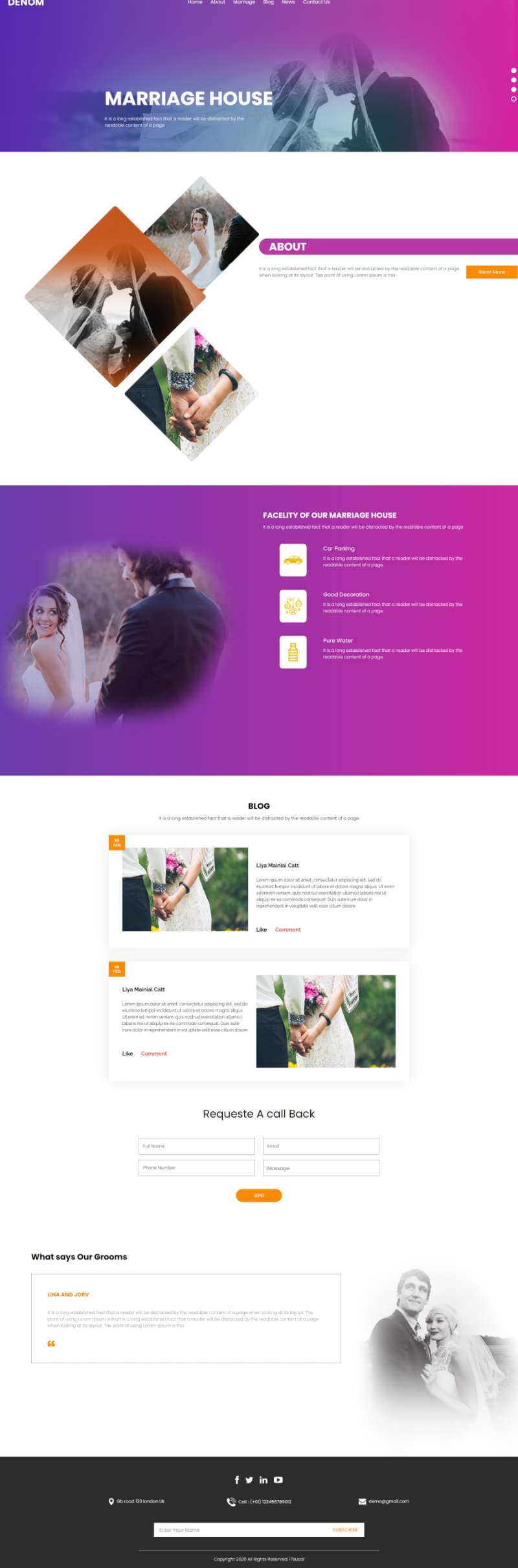 婚礼网页设计代码，高端婚礼网站模板