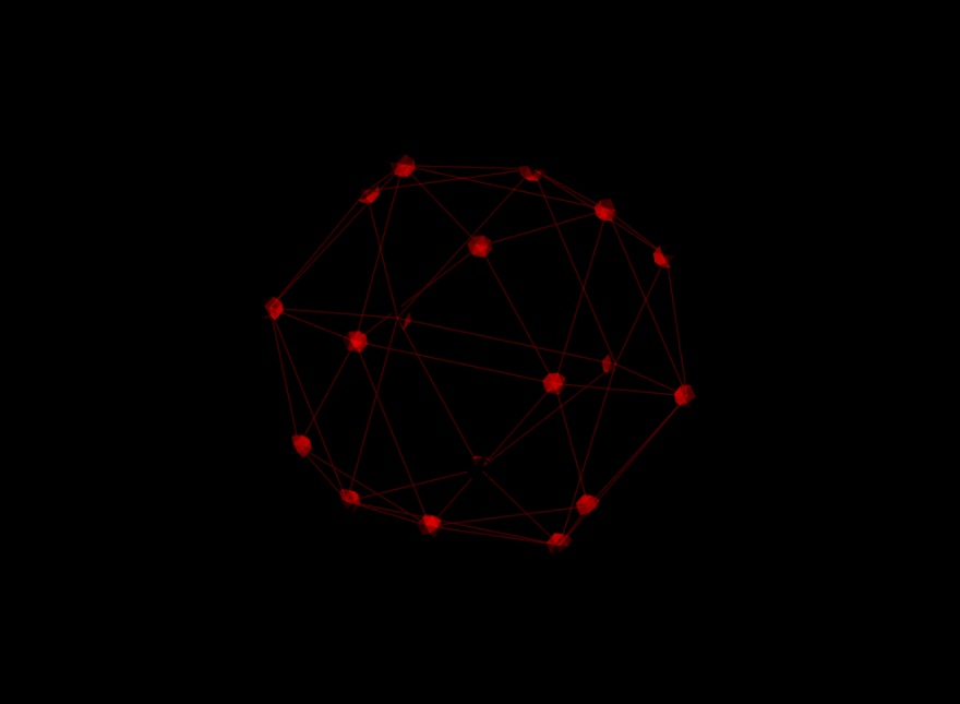 多面體3D模型，css呼吸燈效果