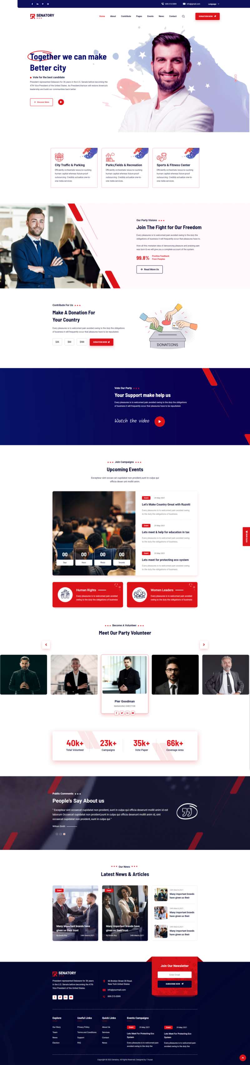 政府类网站代码html，政党选举网页设计模板