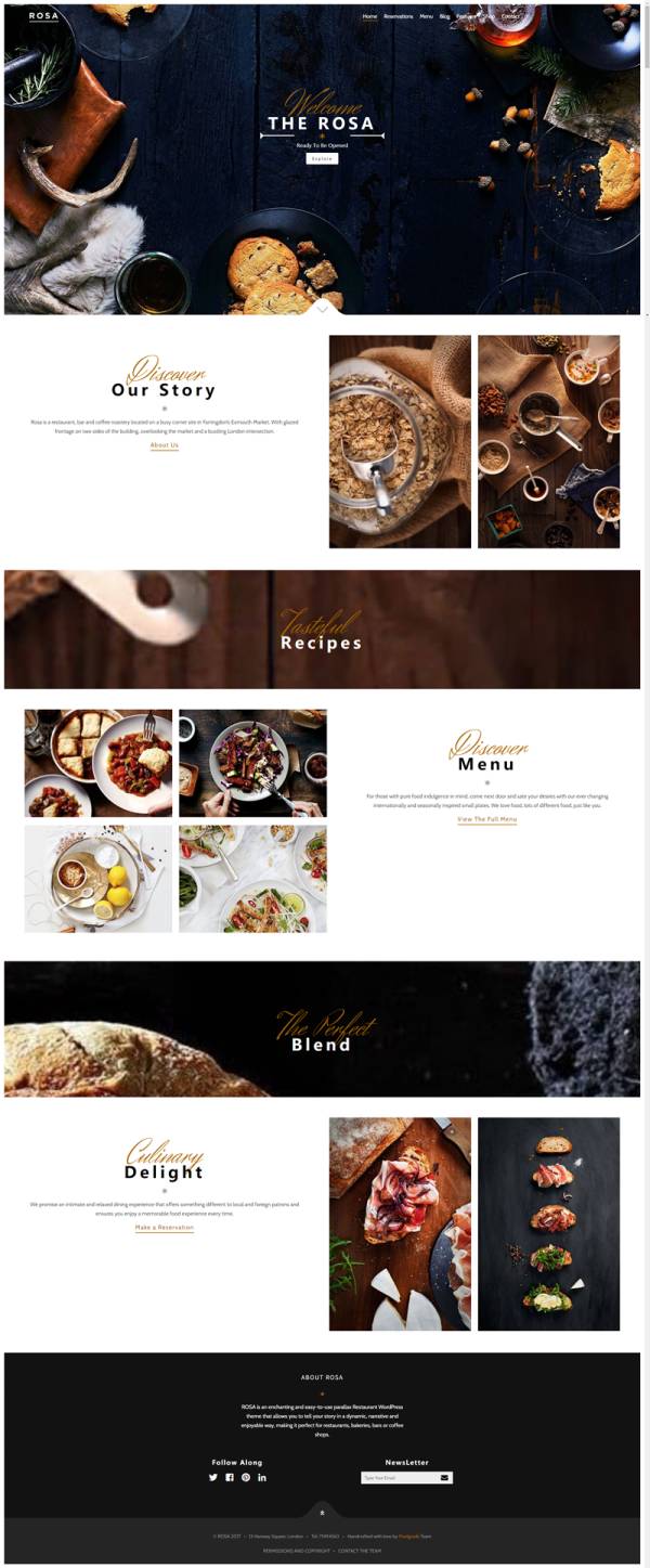 餐厅网站设计，html餐厅网页代码模板