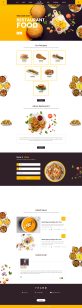 西式餐厅网页设计，精美快餐网站模板
