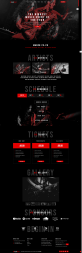 音乐网站html源码，炫酷摇滚乐队网页设计模板