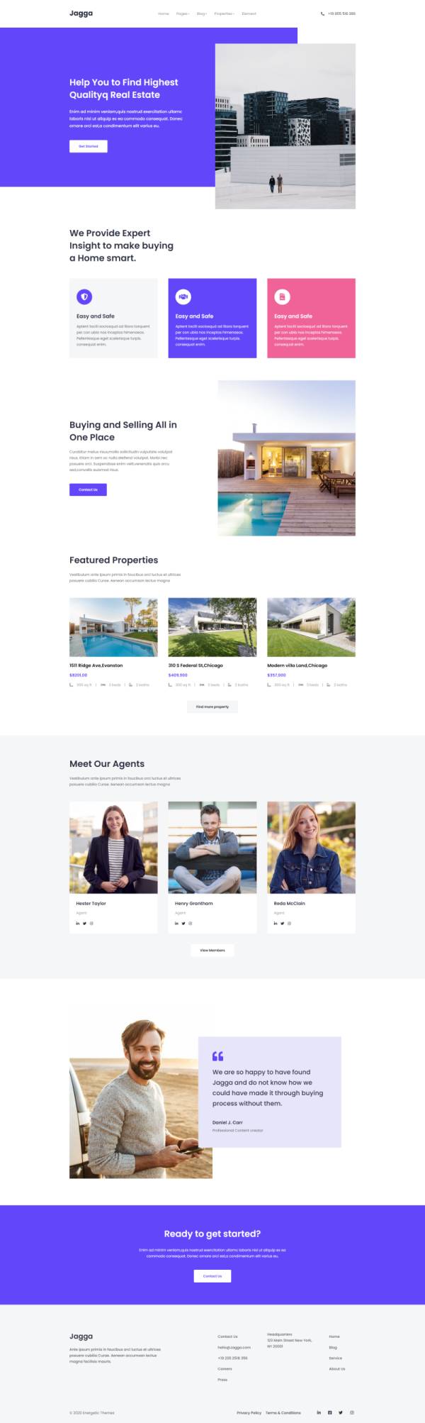 房地产网页设计html，大气的房产公司网站模板