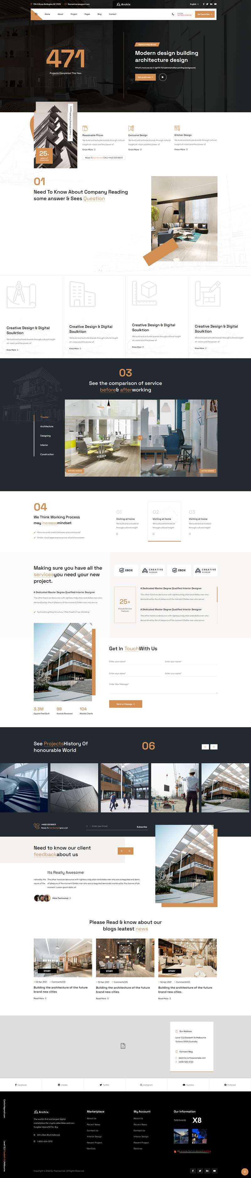 室内设计网站模板，创意建筑公司网站源码