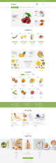 有機果蔬網頁設計，綠色果蔬購物網站規劃設計