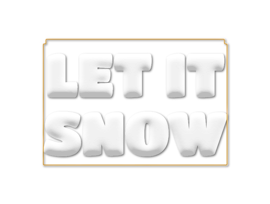 積雪文字效果圖，文本編輯器必備